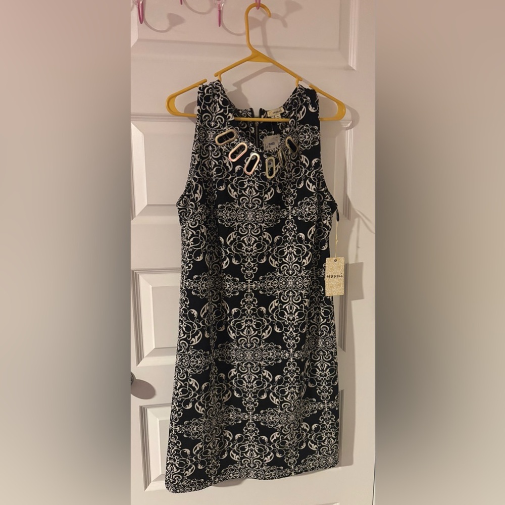 Haani Black and White Patterned Dress